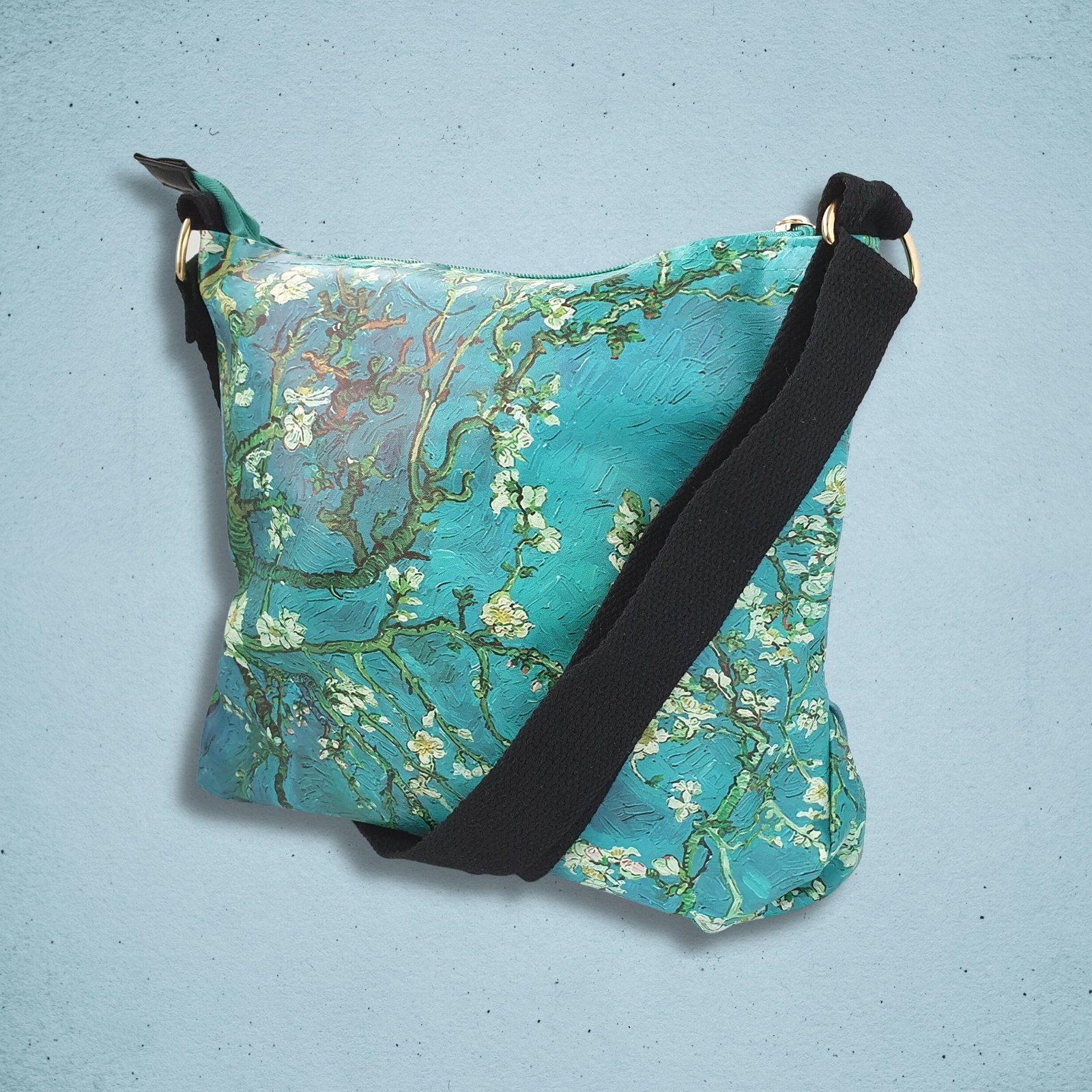 Van Gogh Almond Blossom Cross Body Bag Green