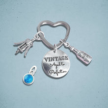 Load image into Gallery viewer, Vintage Aged Perfection Keyring Silver
