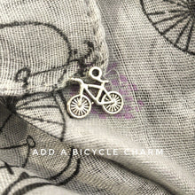 Load image into Gallery viewer, Vintage Bicycle Print Scarf White
