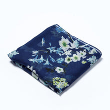 Load image into Gallery viewer, Vintage Print Floral Scarf Blue
