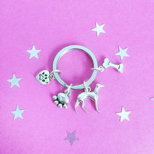 Load image into Gallery viewer, Whippet Keyring Silver
