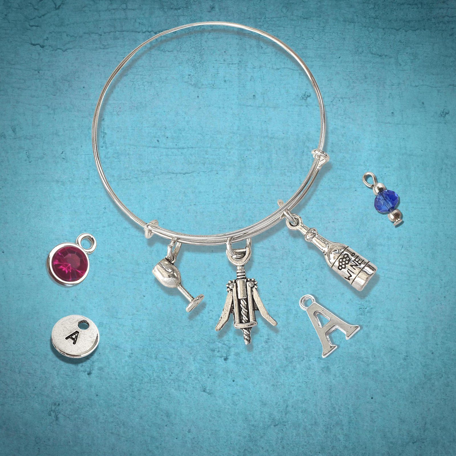Wine Lovers Bangle Silver