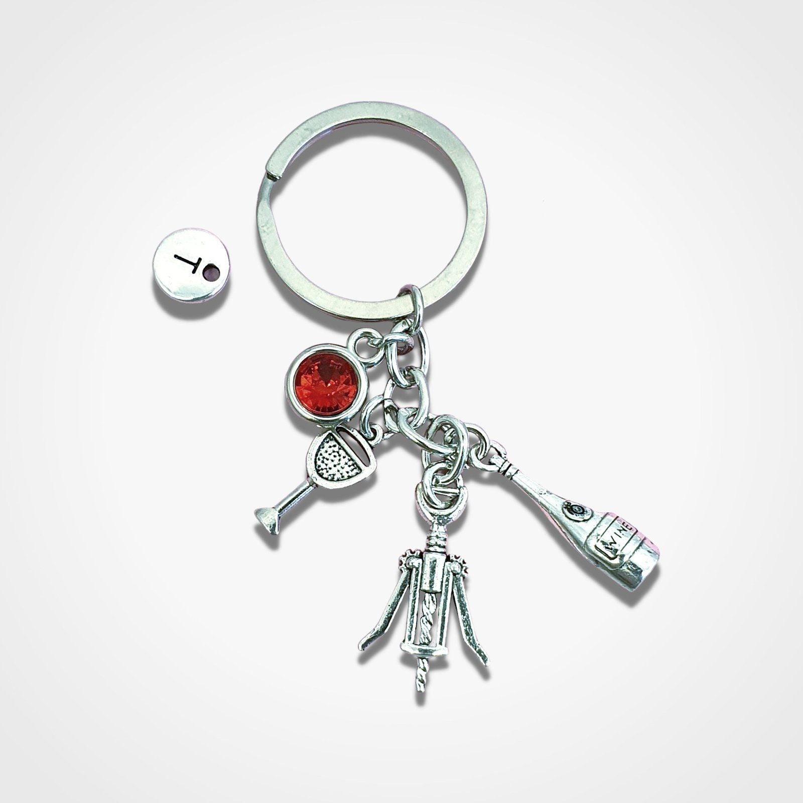Wine Lovers Keyring Silver