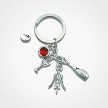 Load image into Gallery viewer, Wine Lovers Keyring Silver
