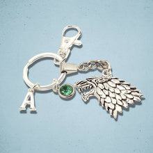 Load image into Gallery viewer, Wolf Head Key Chain Silver
