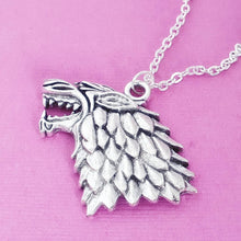 Load image into Gallery viewer, Wolf Necklace Silver
