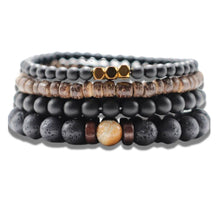 Load image into Gallery viewer, Wood Lava Stone Bracelet
