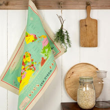 Load image into Gallery viewer, World Map Tea Towel
