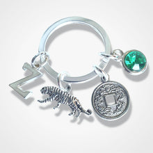 Load image into Gallery viewer, Year Tiger Keyring Silver
