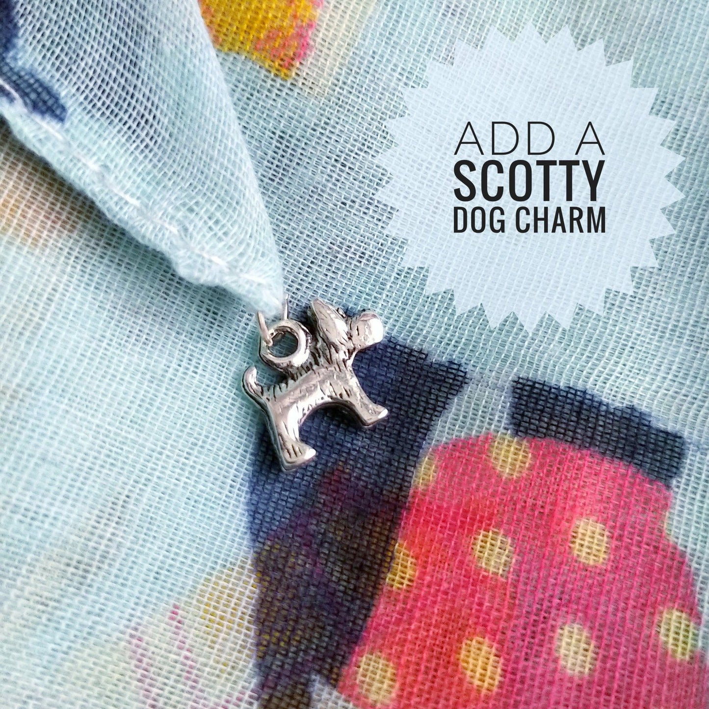 Scotty Dog Scarf Pink