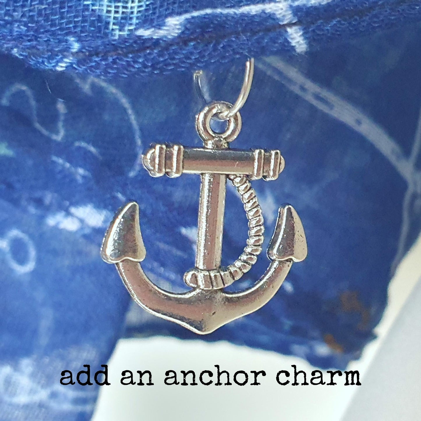 Nautical Anchor Scarf - Navy