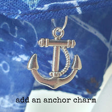 Load image into Gallery viewer, Nautical Anchor Scarf - Navy
