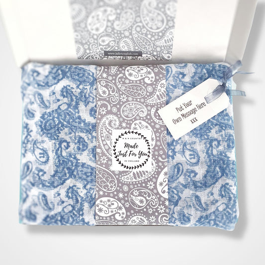 Paisley Print Scarf - Delft Blue
