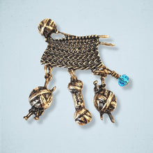 Load image into Gallery viewer, Knitting Lover Brooch - Bronze
