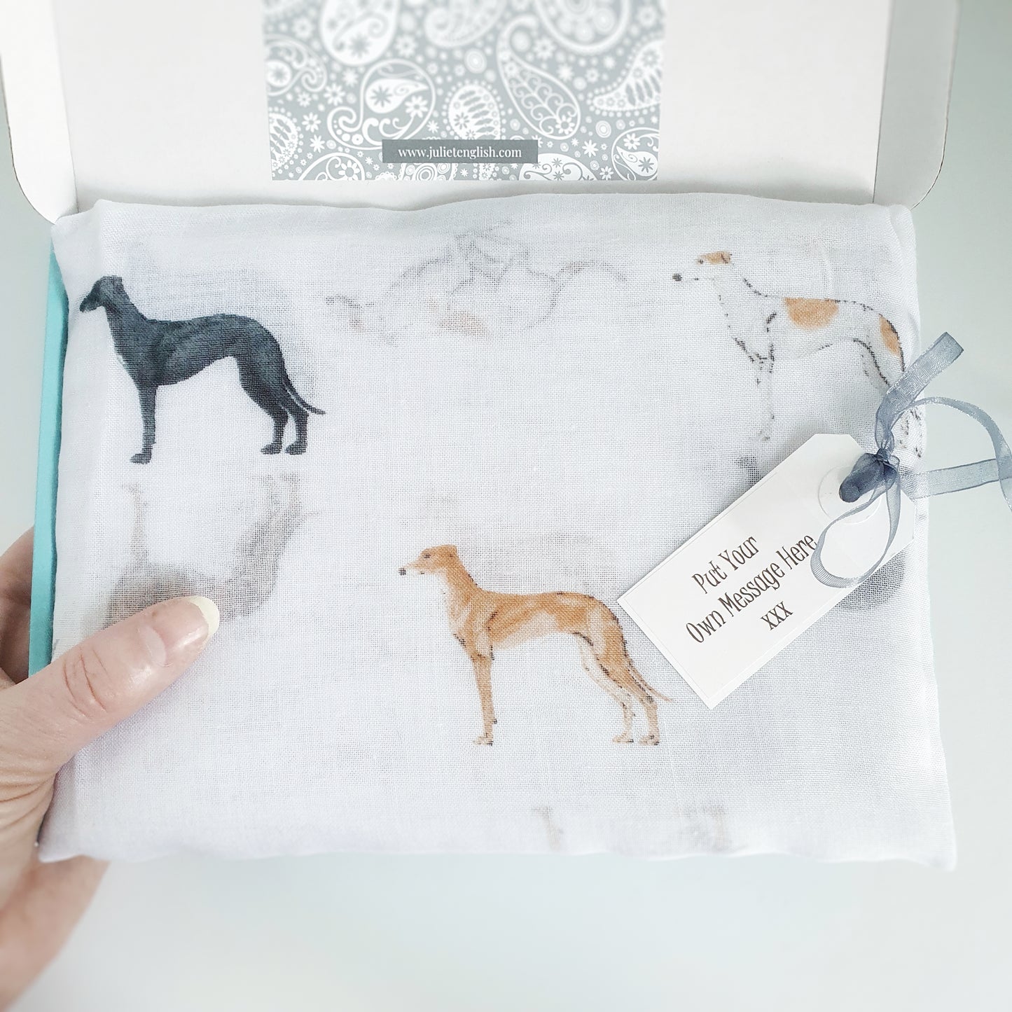 Gallivanting Greyhound Scarf - White