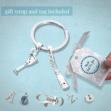 Load image into Gallery viewer, Prosecco Lover Keyring - Silver
