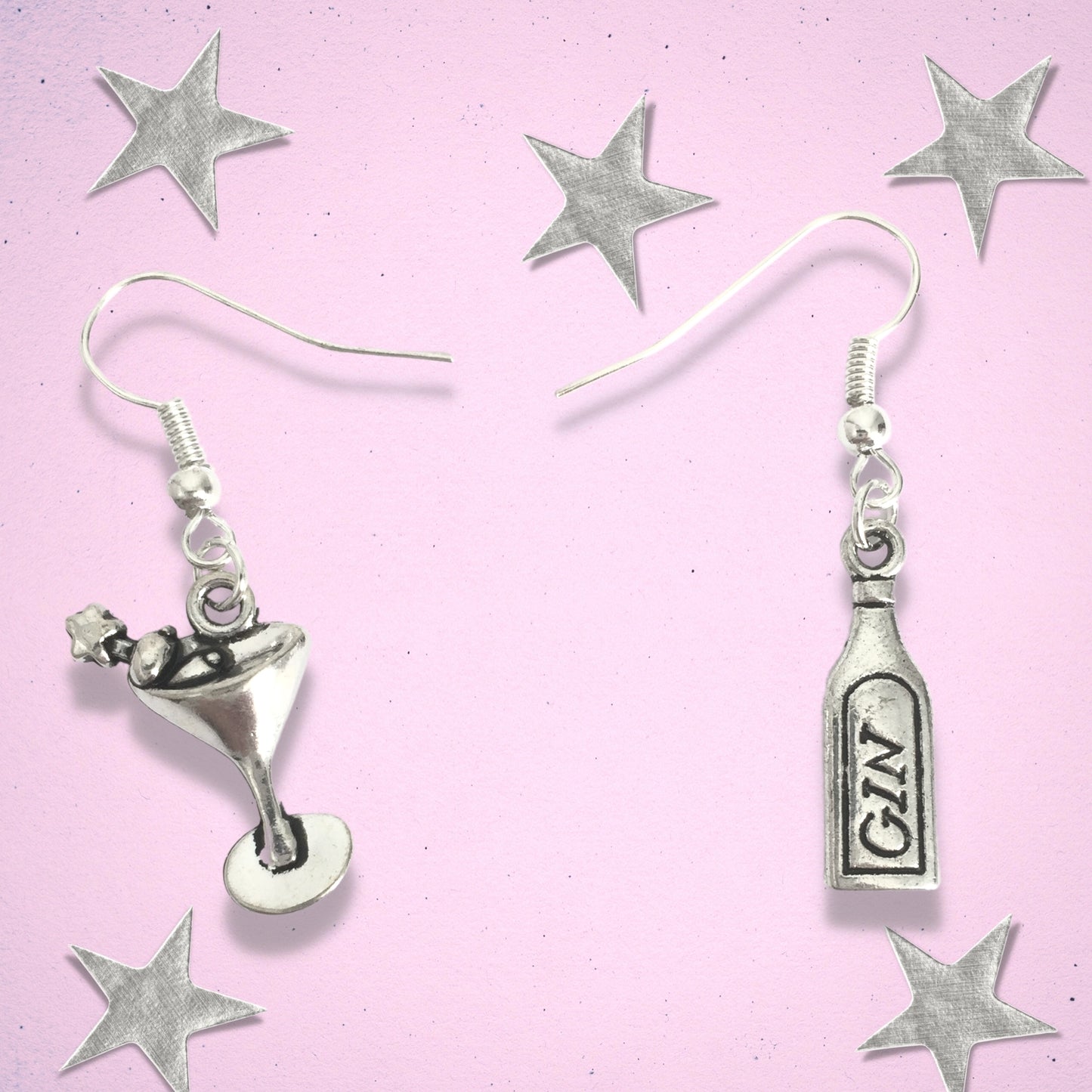 Gin and Tonic Earrings - Silver