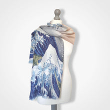 Load image into Gallery viewer, Great Wave Scarf - Silk
