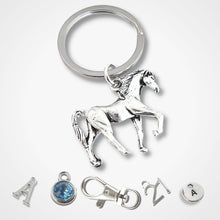 Load image into Gallery viewer, Horse Lover Keyring - Silver
