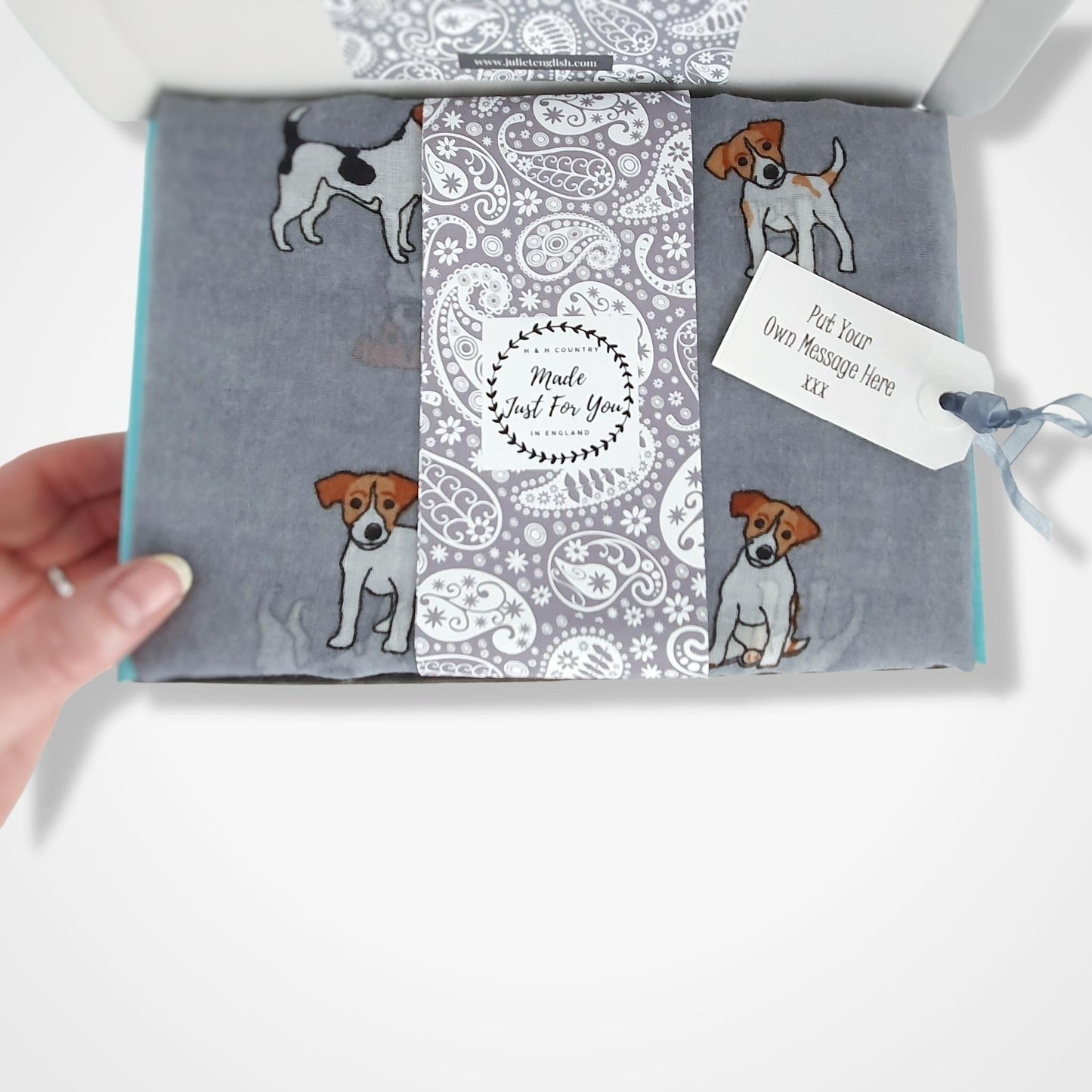 Jack Russell Dog Scarf - Grey