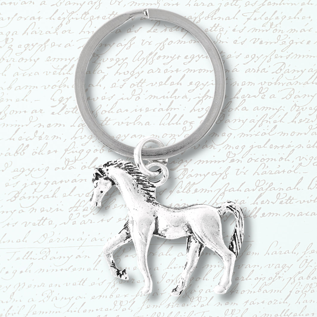Horse Lover Keyring - Silver