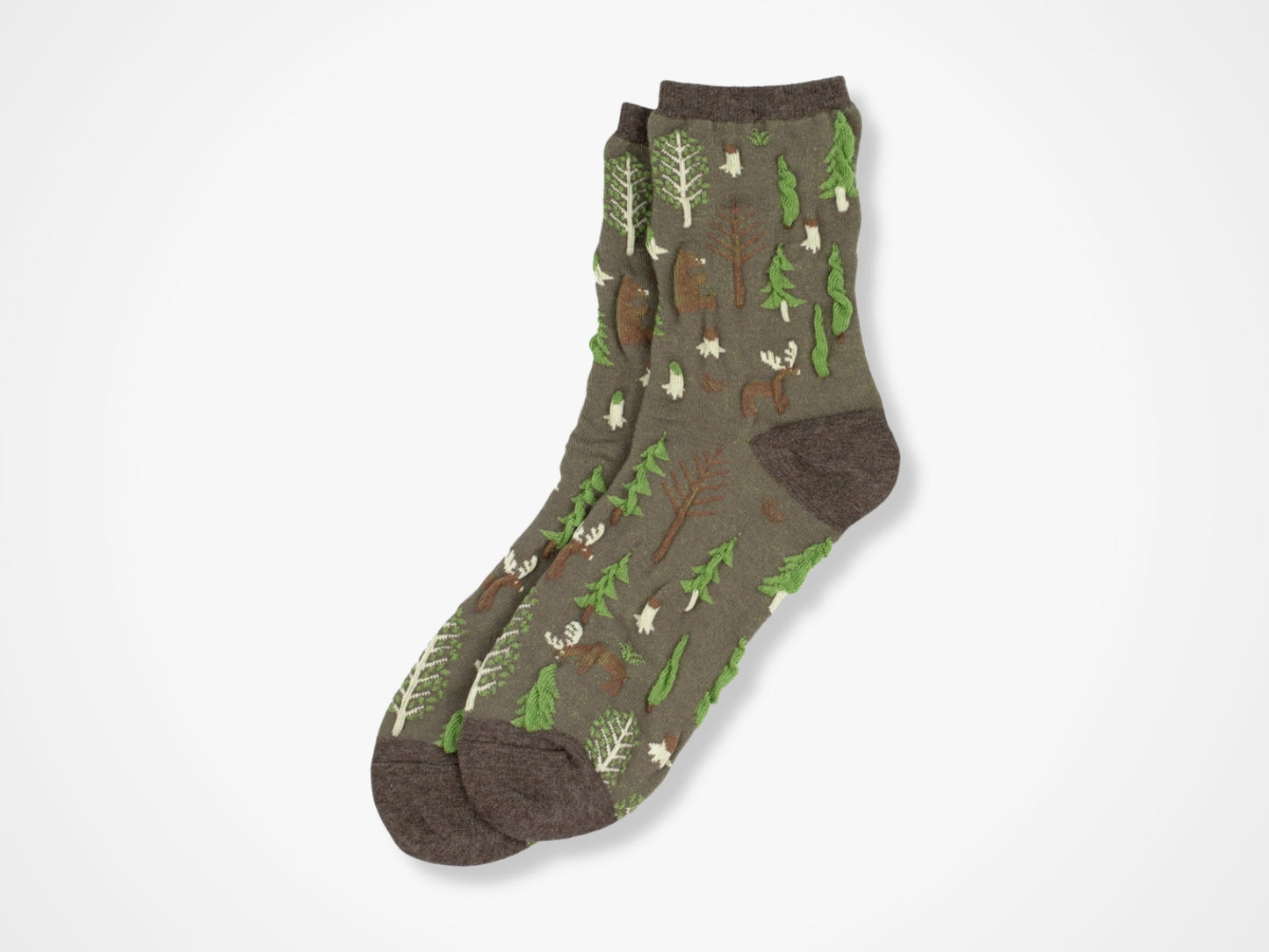 Forest Scene Socks - Green