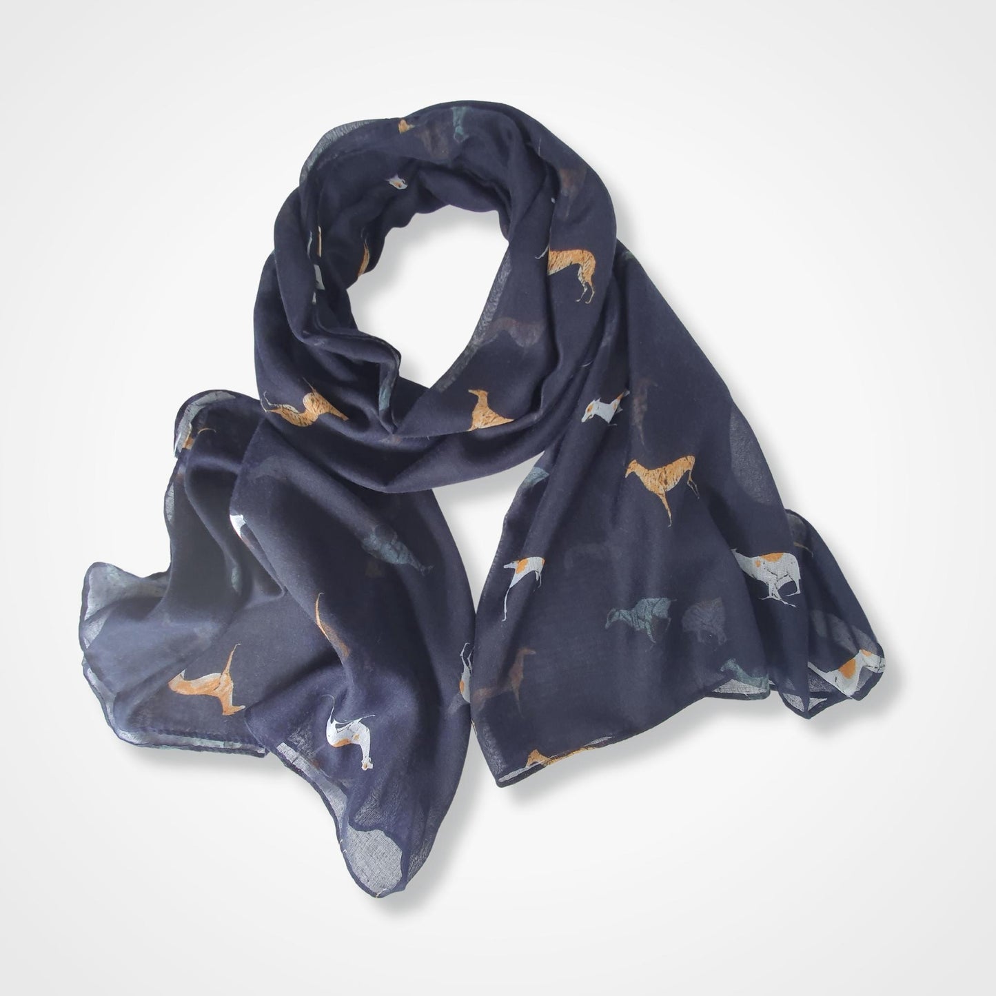 Gallivanting Greyhound Scarf - Navy Blue