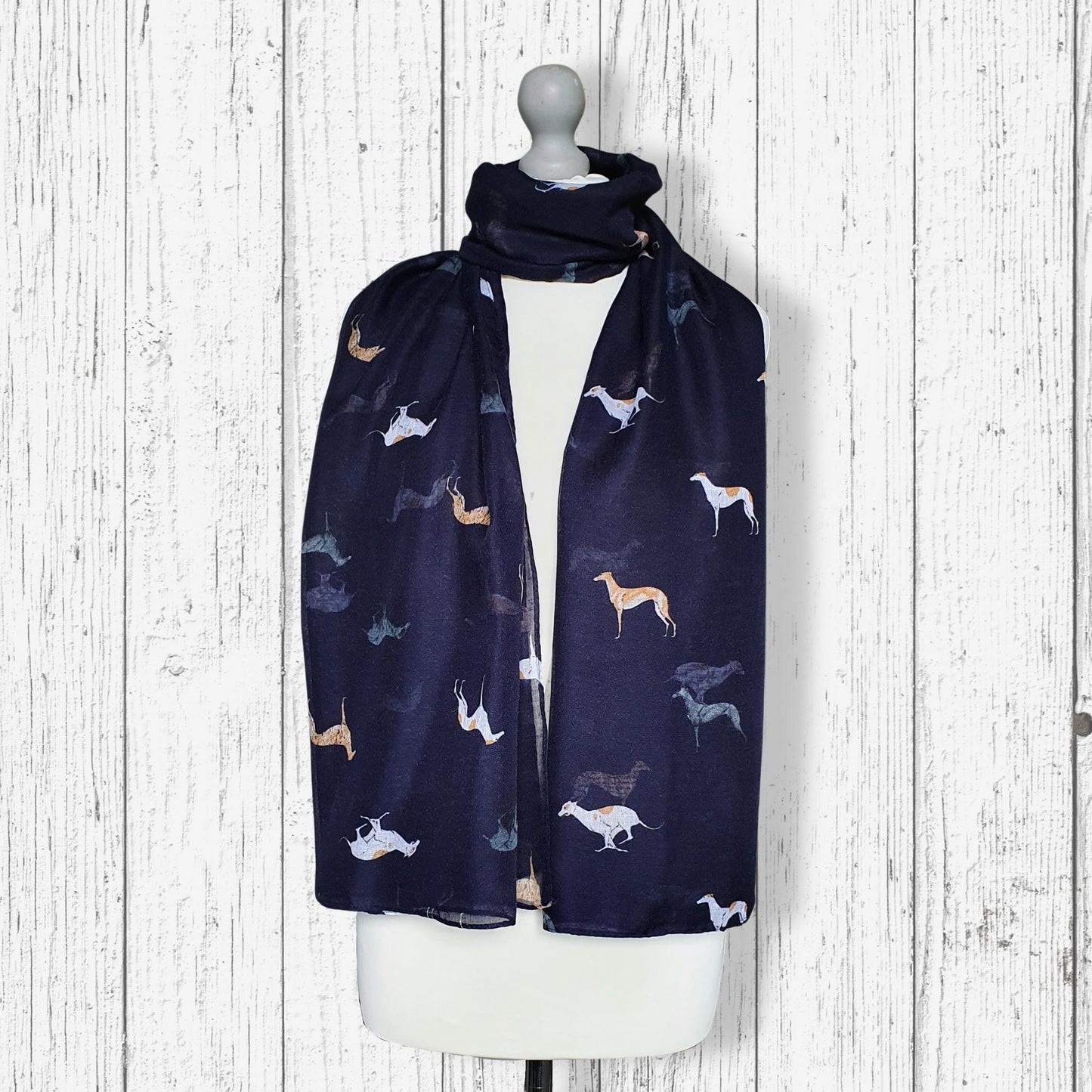 Gallivanting Greyhound Scarf - Navy Blue