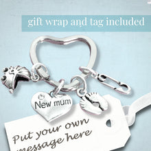 Load image into Gallery viewer, New Mum Keyring - Silver
