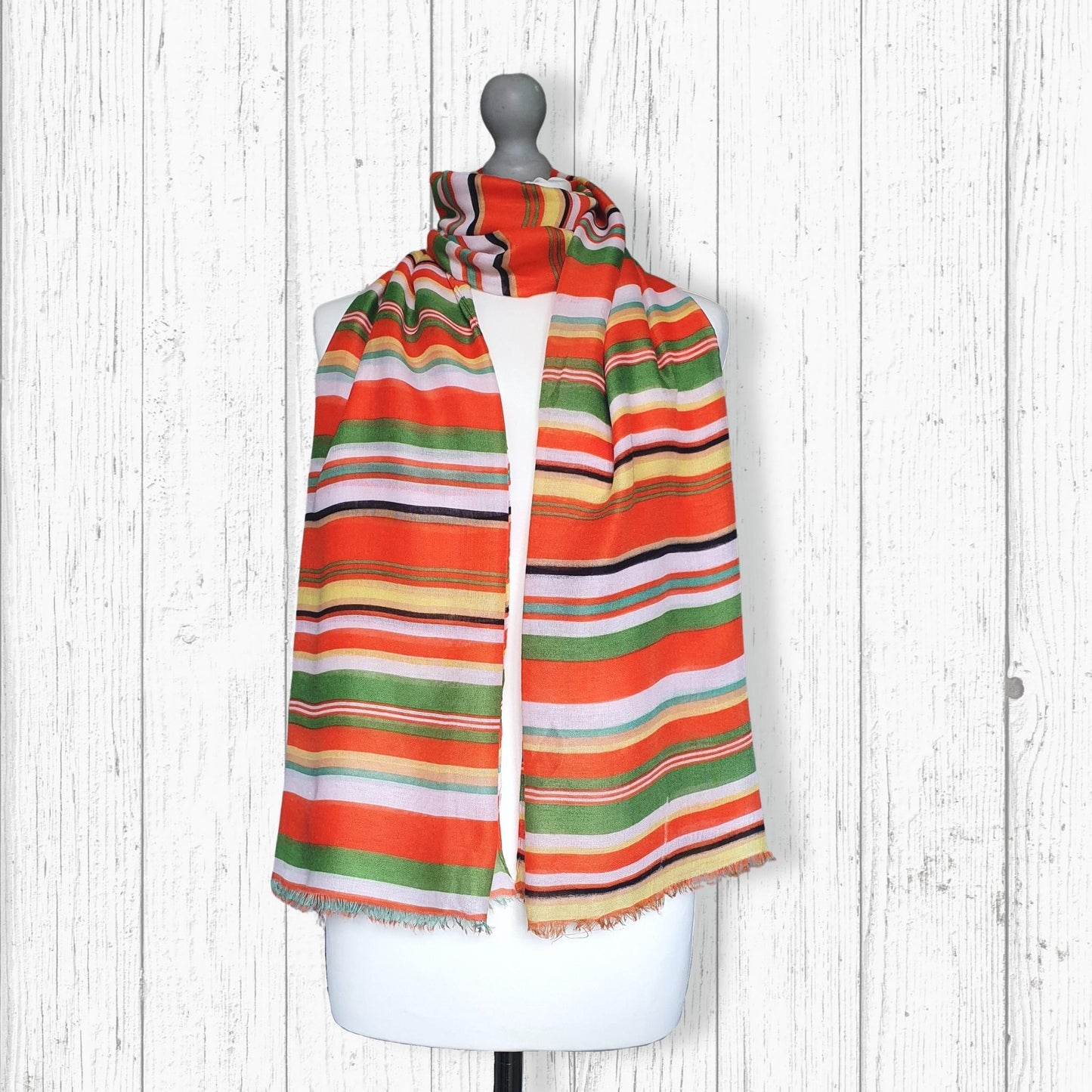 Deckchair Stripe Scarf - Orange