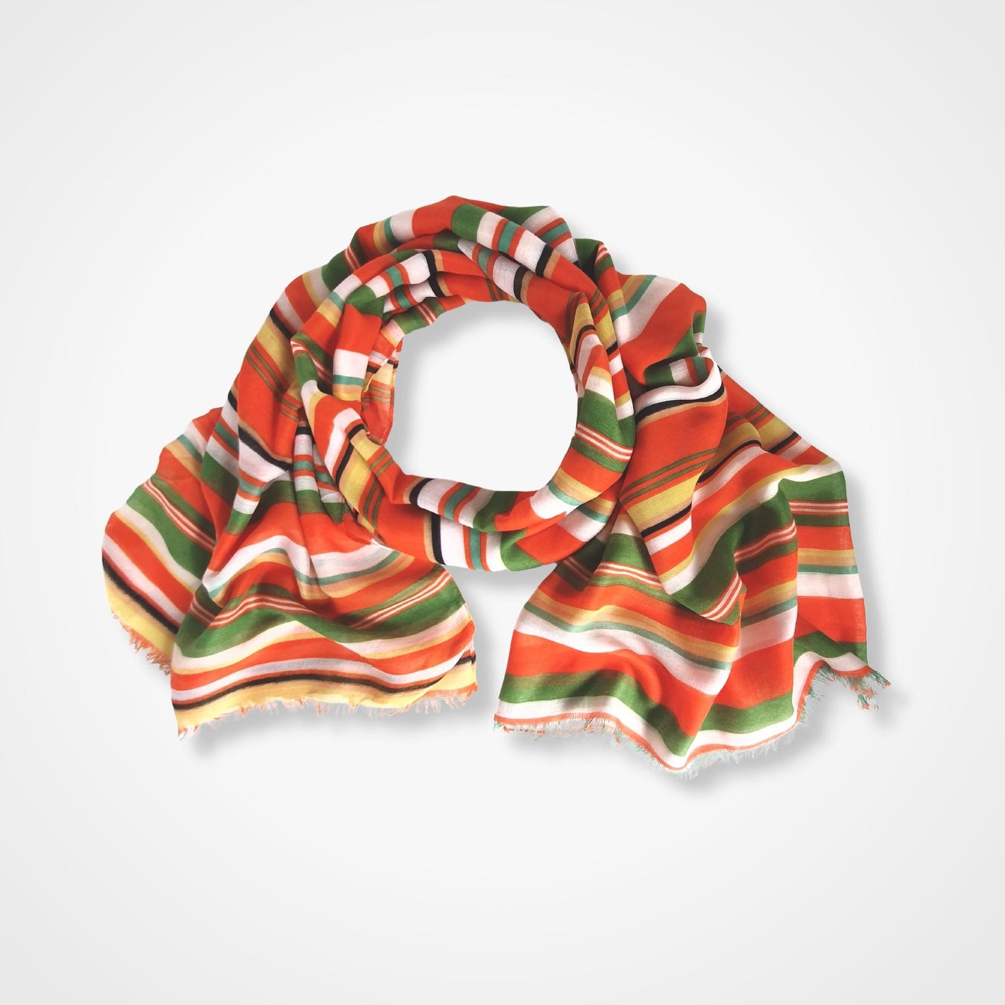 Deckchair Stripe Scarf - Orange