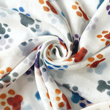 Load image into Gallery viewer, Paw Print Scarf - White
