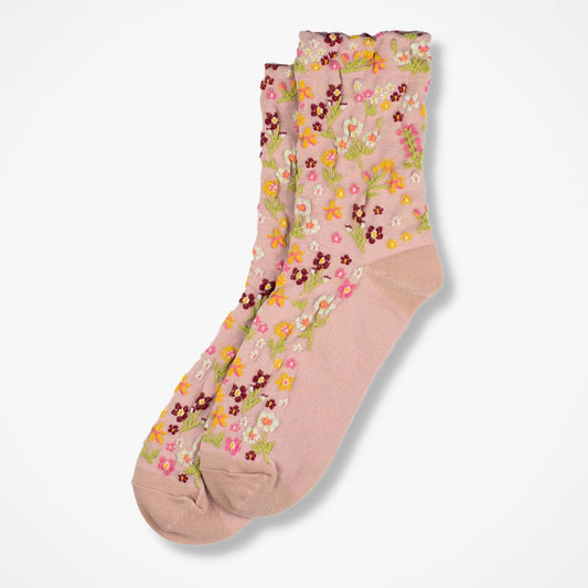 Flower Garden Socks - Pink