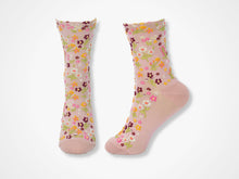 Load image into Gallery viewer, Flower Garden Socks - Pink
