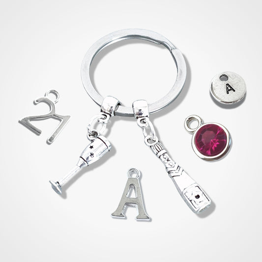 Prosecco Lover Keyring - Silver