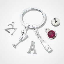 Load image into Gallery viewer, Prosecco Lover Keyring - Silver

